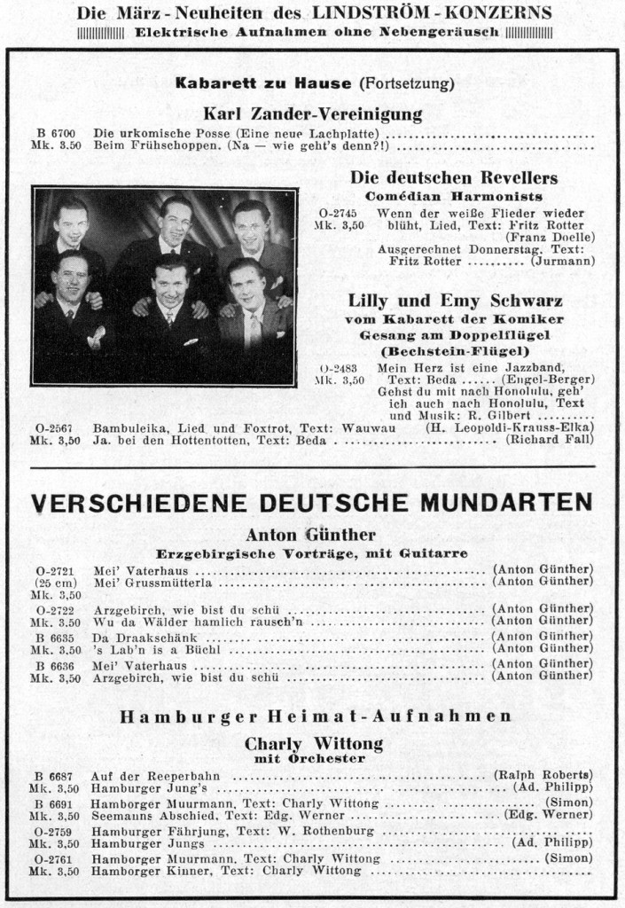 Plattenwerbung (Odeon, 1929)