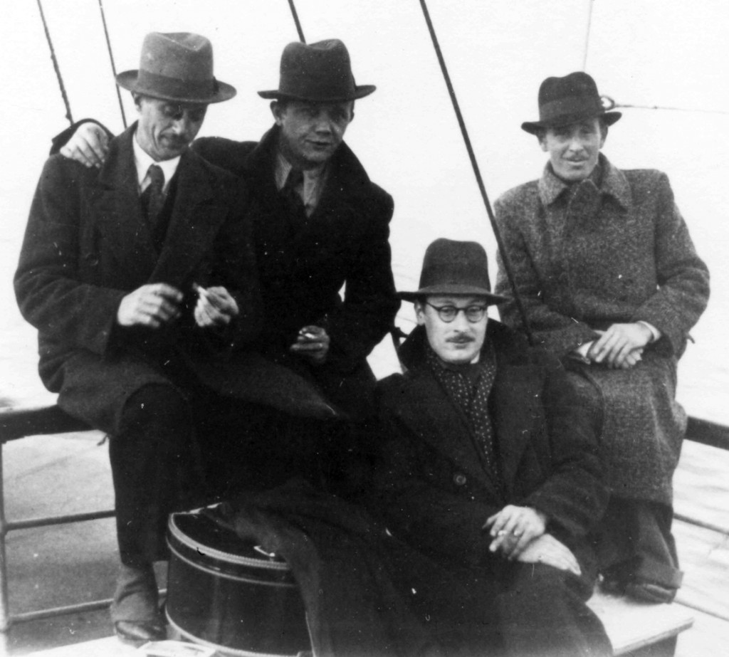 Die Vier Richters in Italien, v.l.n.r.: Kurt Richter (Tenor), Heinz Düwert (Bariton), Erwin Teichmann (Bass), Alexander Tibor (Tenor)